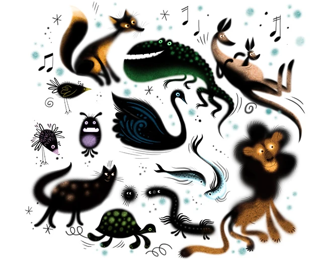 Dessin du Carnaval des animaux © Grégoire Pont