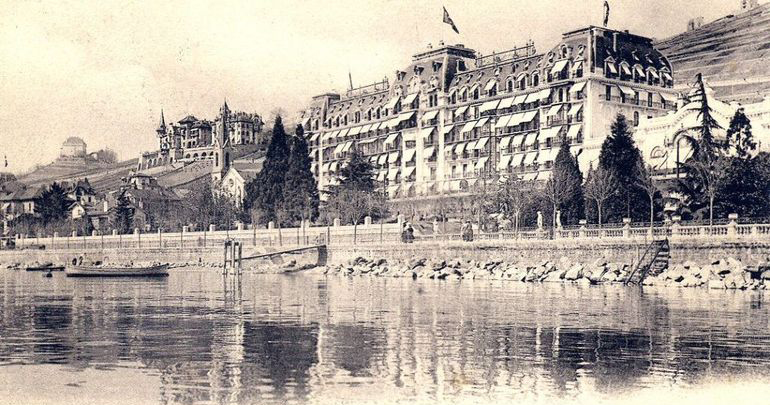 Vue du palace de Montreux en 1906